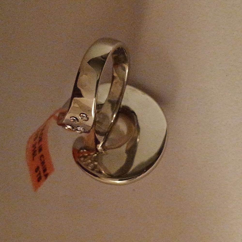 2331591-2. Simulated Pearl, Austrian Crystals Ring in 316L Stainless - Picture 7 of 7